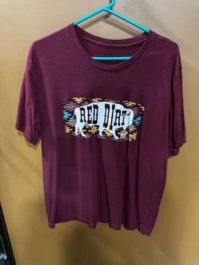 Short Sleeve Graphic Tee - Burgundy